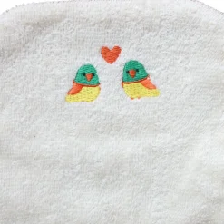 Gant de toilette éponge oiseaux - Les Inséparables