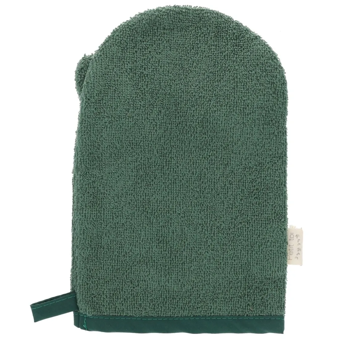 Gant de toilette éponge vert - Doux comme un agneau
