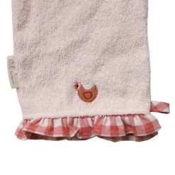 Gant de toilette vichy - La petite poule rousse
