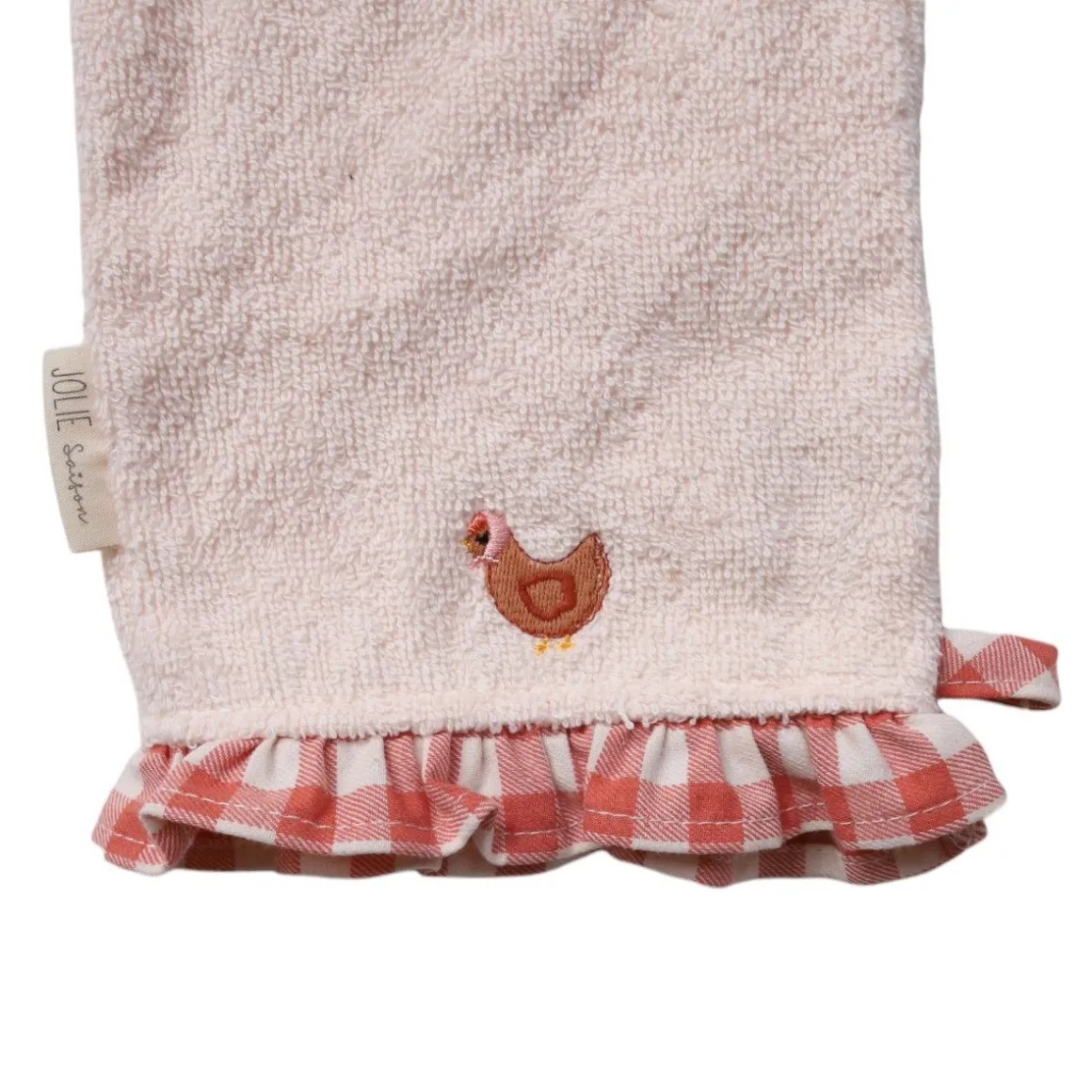 Gant de toilette vichy - La petite poule rousse