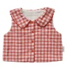 Gilet sans manches vichy - La petite poule rousse