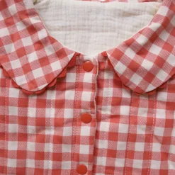 Gilet sans manches vichy - La petite poule rousse