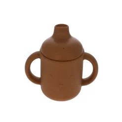 Gobelet en silicone à deux anses ours marron