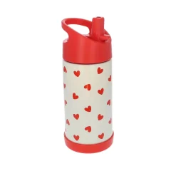Gourde isotherme cœurs rouges - 300 ml