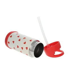 Gourde isotherme cœurs rouges - 300 ml