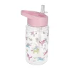 Gourde rose motif licornes