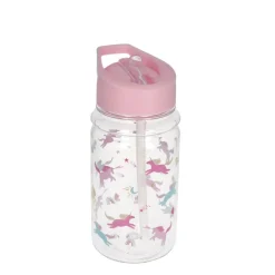 Gourde rose motif licornes