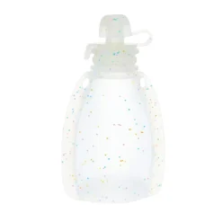 Gourde souple réutilisable bébé à paillettes