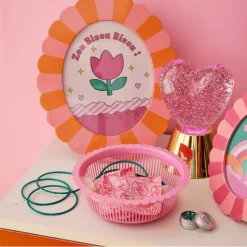 Grand cadre fleur rose et orange - Zou Bisou Bisou !
