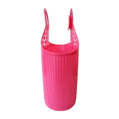 Grand panier shopping en plastique rose