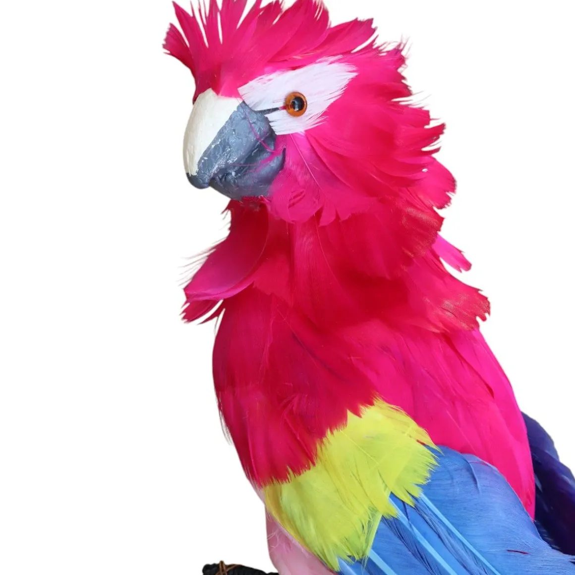 Grand perroquet décoratif à suspendre Iggy plumes roses