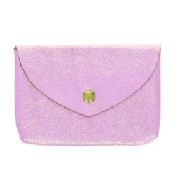 Grand porte-monnaie enveloppe cuir rose