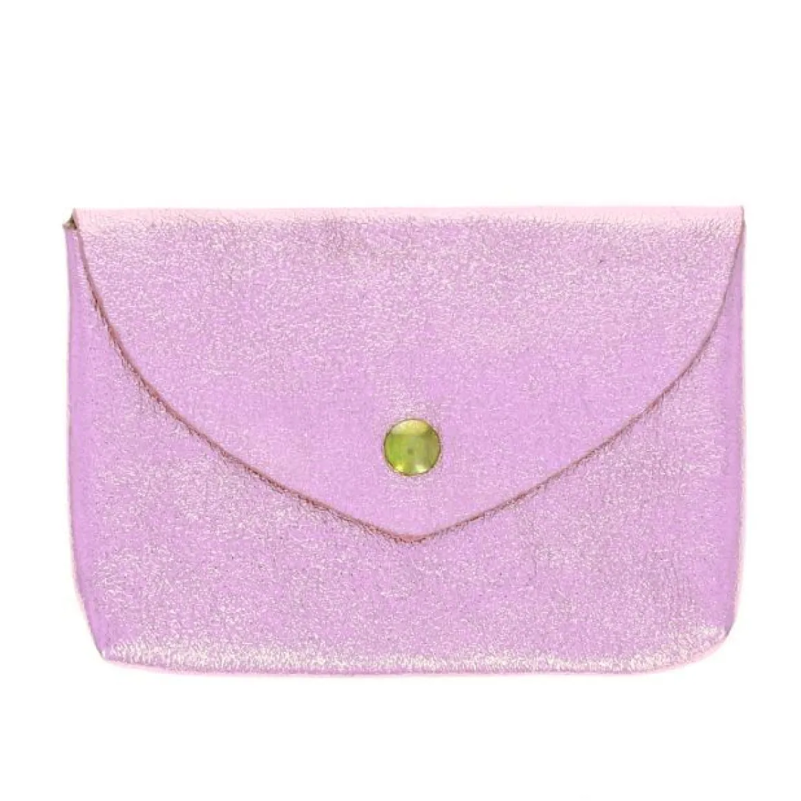 Grand porte-monnaie enveloppe cuir rose