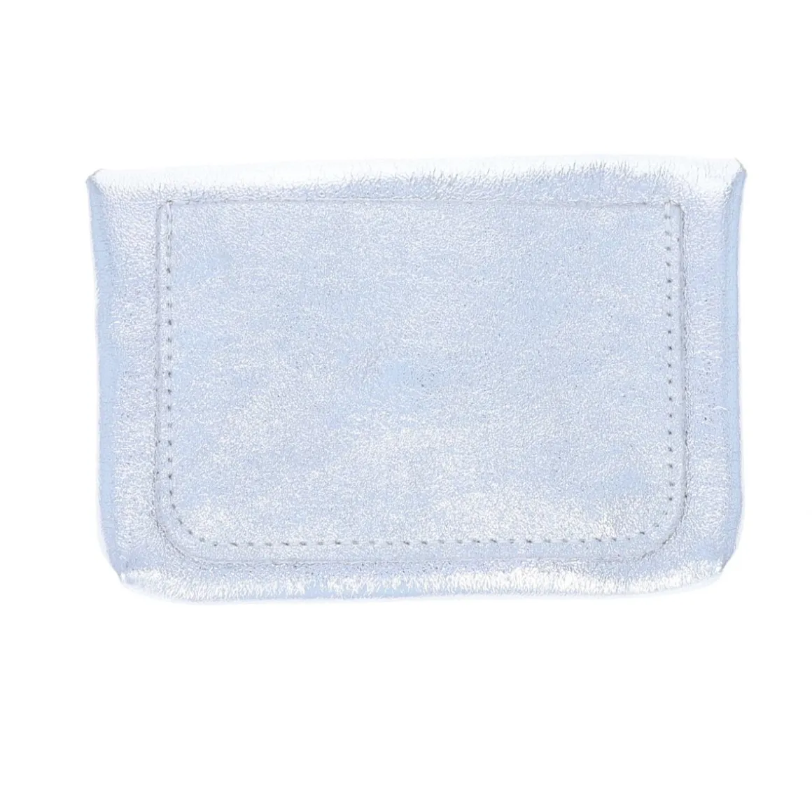 Grand porte-monnaie enveloppe cuir argent