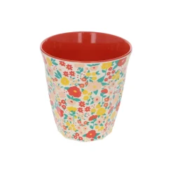 Grand verre en mélamine fleuri - La petite poule rousse