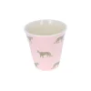 Grand verre en mélamine léopard rose