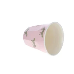 Grand verre en mélamine léopard rose