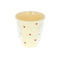 Grand verre mélamine à motif coeur