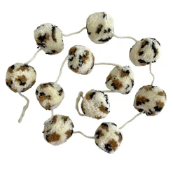 Guirlande à pompons léopard