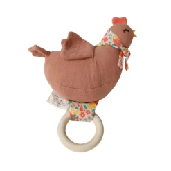 Hochet fleuri - La petite poule rousse