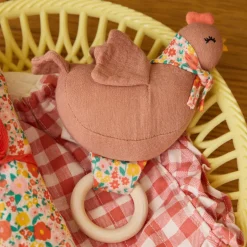Hochet fleuri - La petite poule rousse