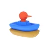 Jeu de bain en silicone bateaux et capitaine