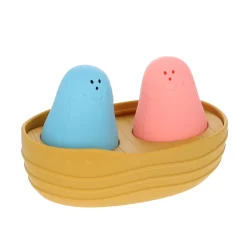 Jeu de bain en silicone bateau et pingouins