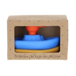 Jeu de bain en silicone bateaux et capitaine