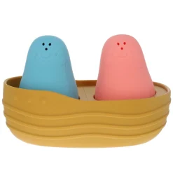 Jeu de bain en silicone bateau et pingouins