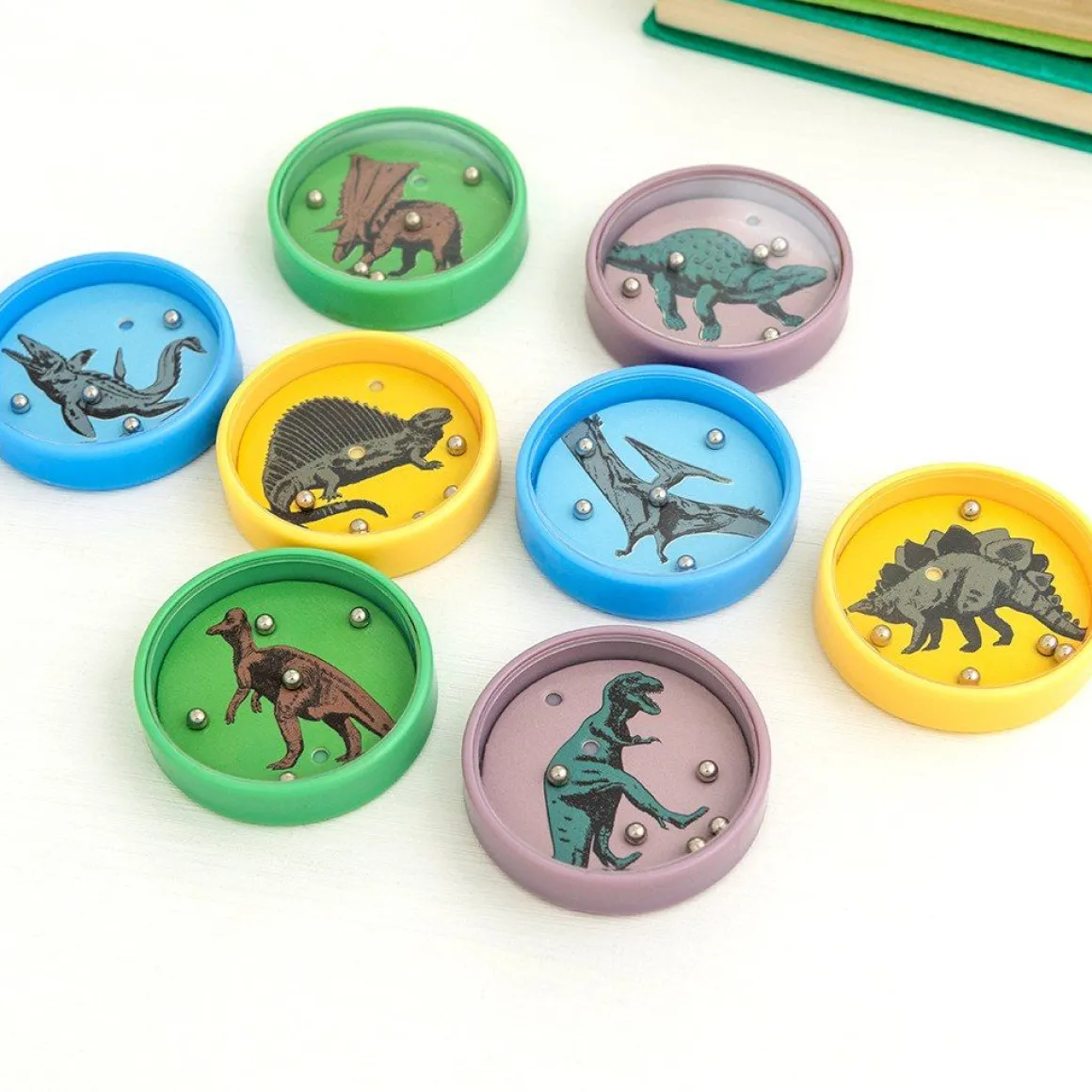 Jeu de patience à billes dinosaures