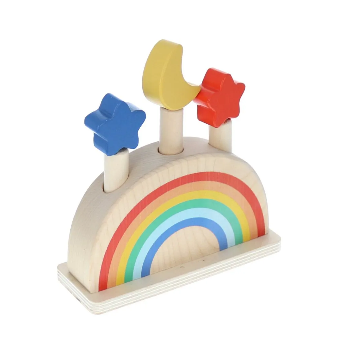 Jeu en bois Pop up arc en ciel