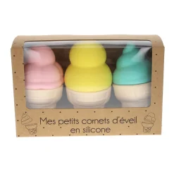 Jeux de bain en silicone 3 cornets de glace