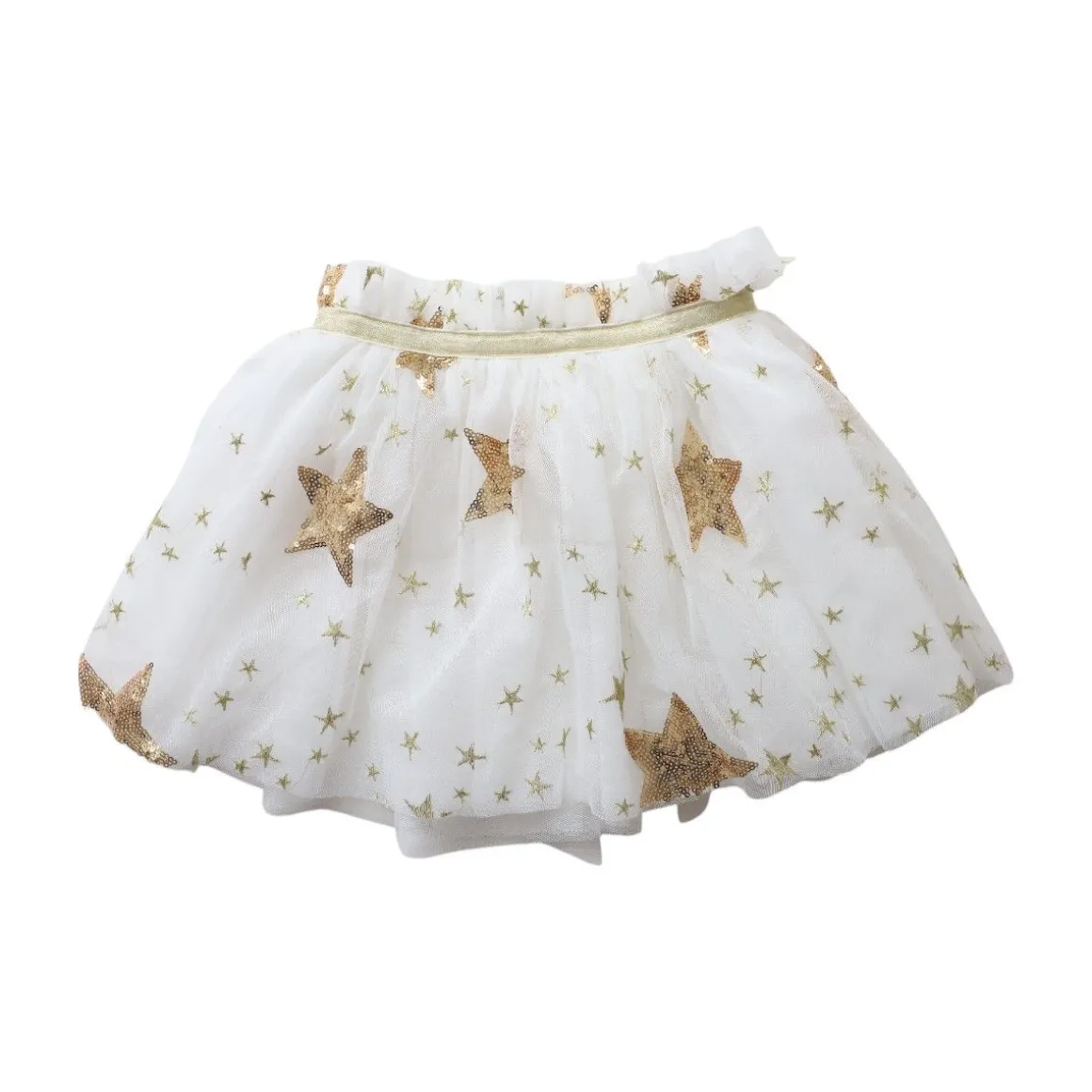 Jupe tutu étoiles à sequins dorés