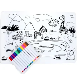 Kit coloriage en silicone savane