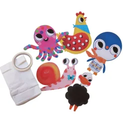 Kit pompons à coller animaux