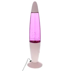 Lampe à lave paillettes rose