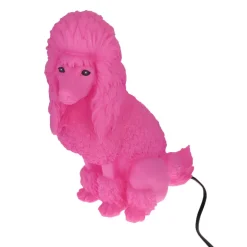 Lampe caniche rose