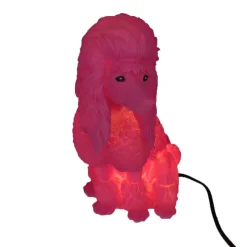 Lampe caniche rose