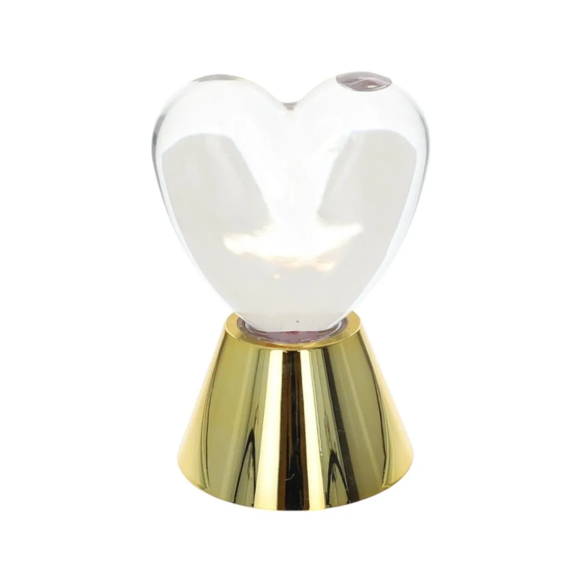 Lampe cœur rose à paillettes