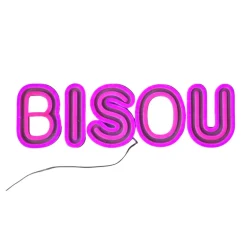 Lampe néon LED Bisou