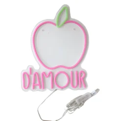 Lampe néon LED Pomme d'amour
