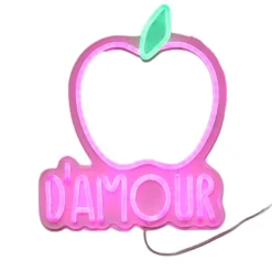 Lampe néon LED Pomme d'amour