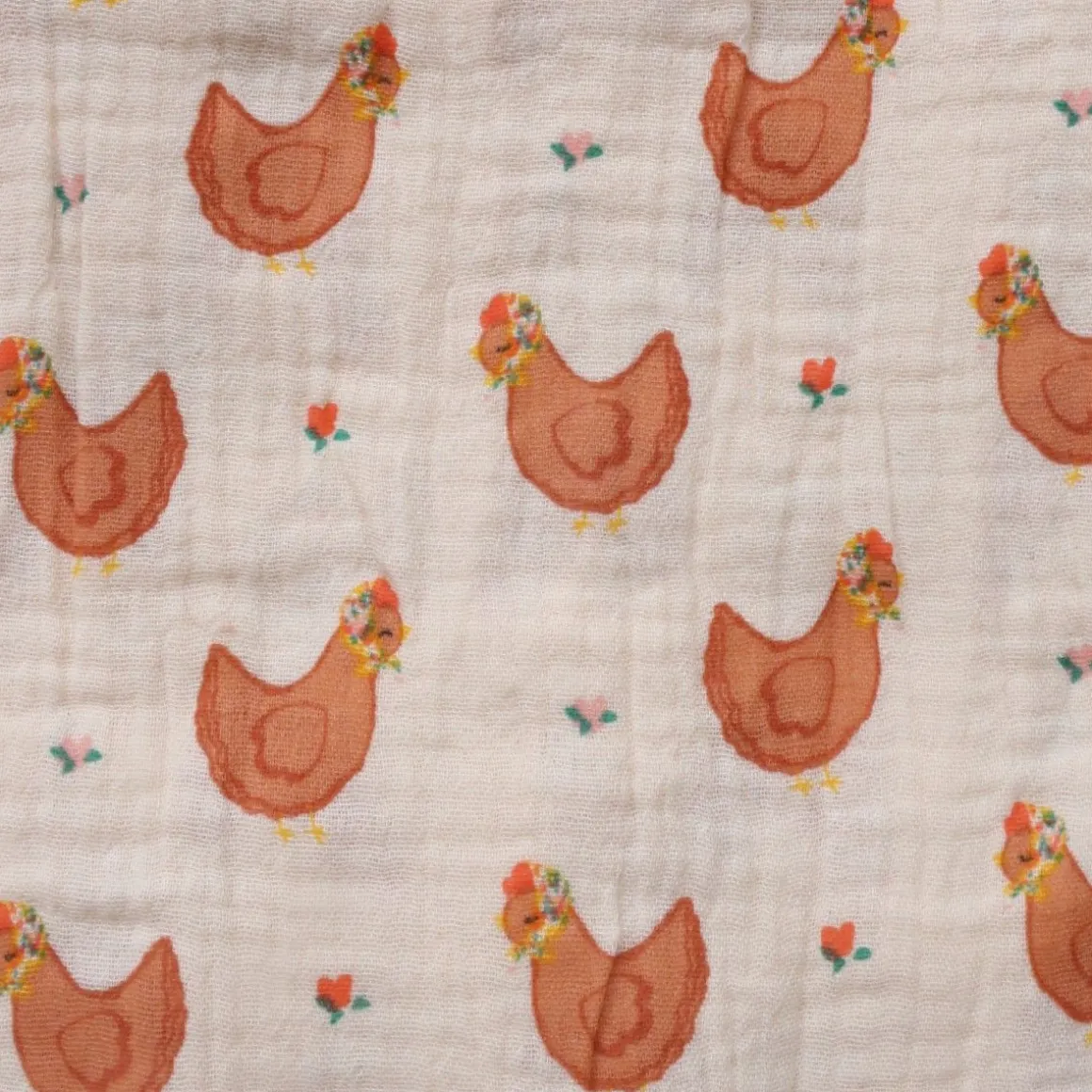 Lange poules 70x70 cm - La petite poule rousse