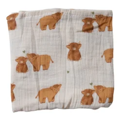Lange vaches 70x70 cm - Bébé Highland