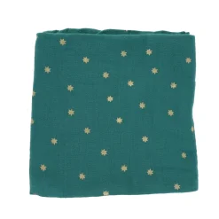 Lange vert étoiles 70x70 cm - Ma bonne étoile
