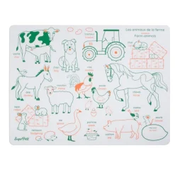 Learn & play animaux de la ferme + 1 feutre inclus