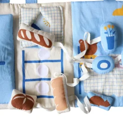 Livre d'éveil en tissu ours - Petit déj