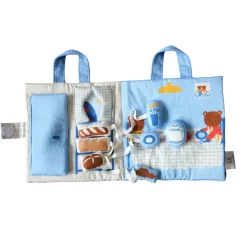 Livre d'éveil en tissu ours - Petit déj