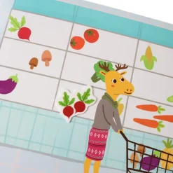 Livre stickers repositionnables Mon petit Marché