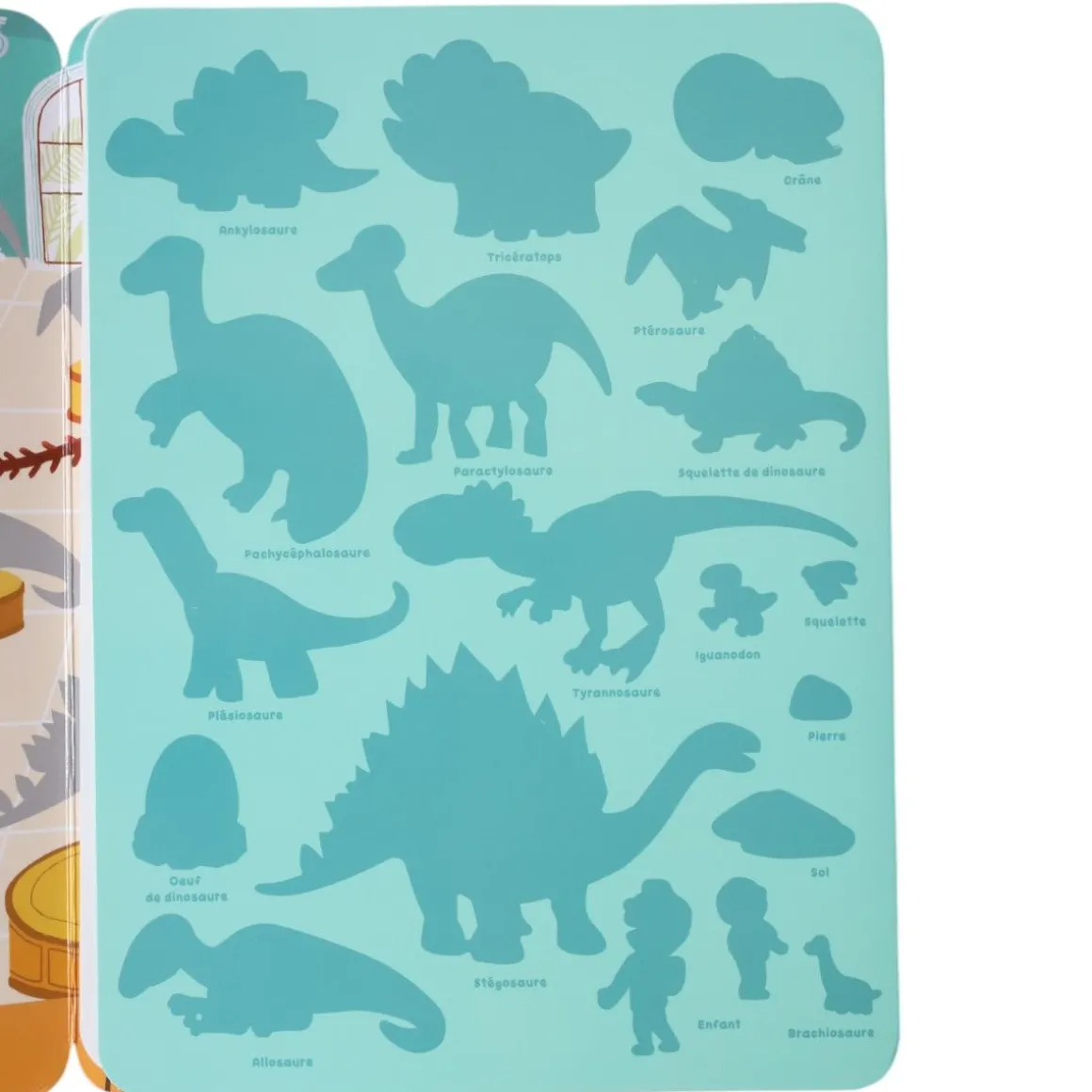 Livre stickers repositionnables Le musée des dinosaures